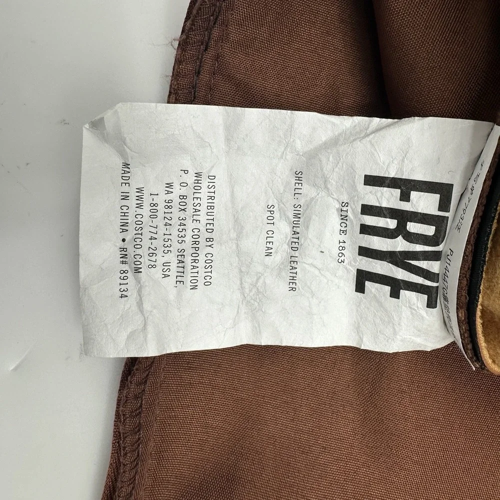 Frye Pillow Brown Faux Leather  14
